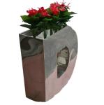 Big size steel custom letter shape decorative flower planters company name