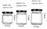 Clear Empty Square Honey Food Glass Jar Packaging With Metal Lid 50ml - 650ml