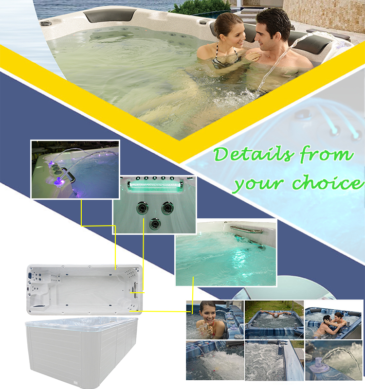 Quick Delivery Comfortable Outdoor Acrylic Garden Massage Hot Spa Tubs