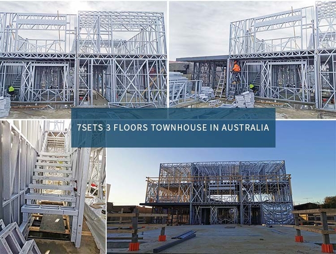 Prefab HomeUltra Modern Prefab Townhouse Apartment In Light Steel Frame Home