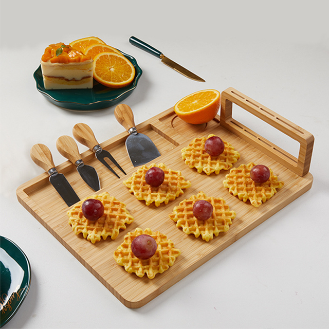 Dishwasher Safe Cheese Bamboo Cutting Board Serving Tray