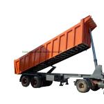 Tri Axle Tipper Semi Trailer 30-40 Ton U Shape For Transport Stones / Rocks