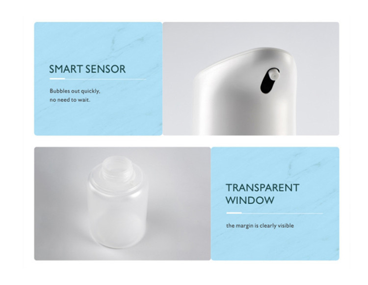 400ML Sensor Liquid Soap Dispenser CE 3.7W USB Rechargeable