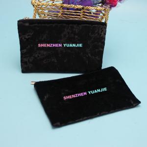 Quality Recycled Lipsticks Packing Velvet Cosmetic Zipper Bag wholesale