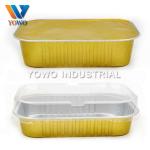 2lb Disposable Aluminum Foil Food Containers With Clear Lid