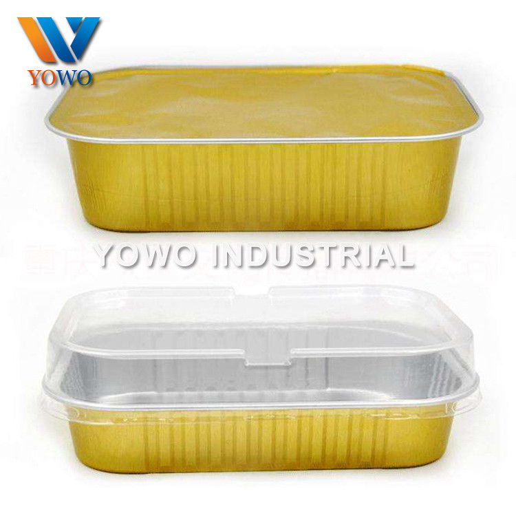 Eco Friendly 490ml Disposable Aluminum Foil Food Containers