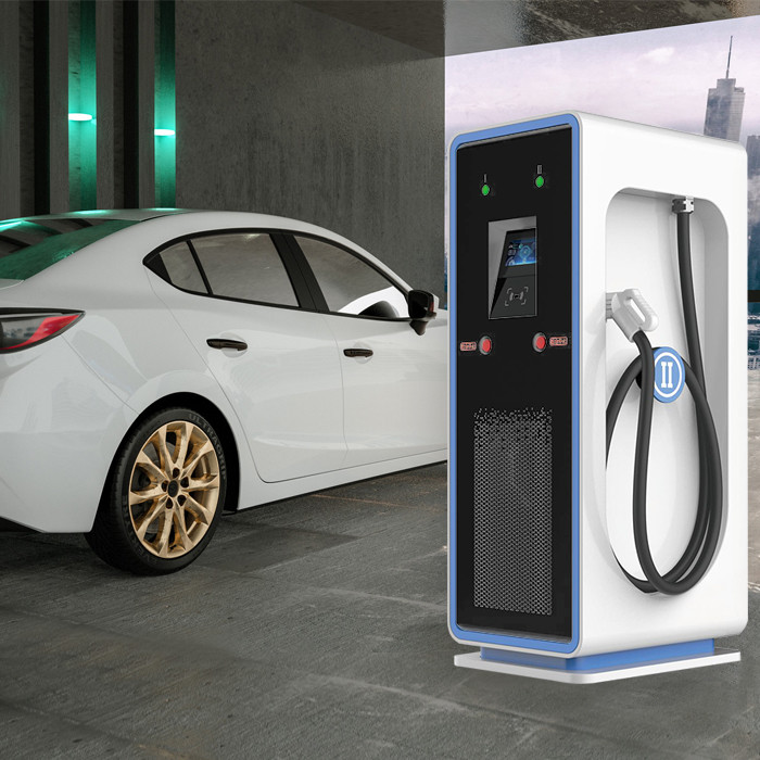 ROHS 120kw EV DC Charging Pile Integrated CCS Charger Type 2 High Speed
