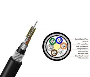 Quality Submarine GYTA33 24 48 72 Core Direct Burial Fiber Optic Cable wholesale