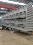 Double Deck 3-axle Steel Animal Transport Storehouse Bars Semi Trailer Superior