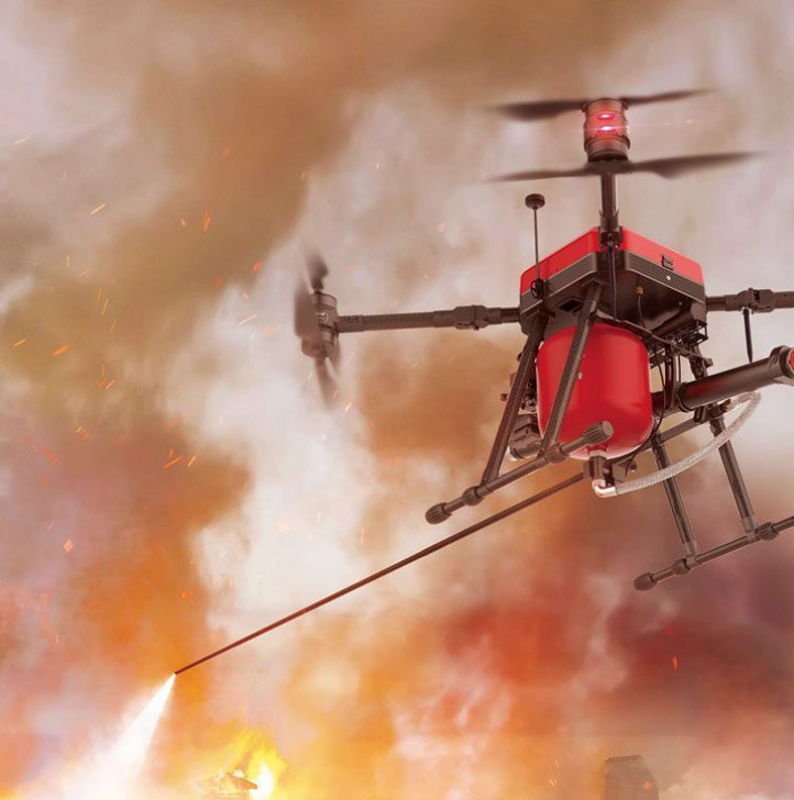 Firefighting Drone for High-Rise Fires Flight Height 4500m,Max Payload:50Kg,Range:80Km
