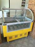Sliding Door Ice Cream Showcase Freezer Direct Cooling 10 Trays 6 Barrels
