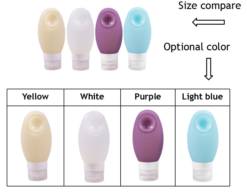 Oval Shape 100ml Silicone Travel Containers Better Air Returning For Squeezing