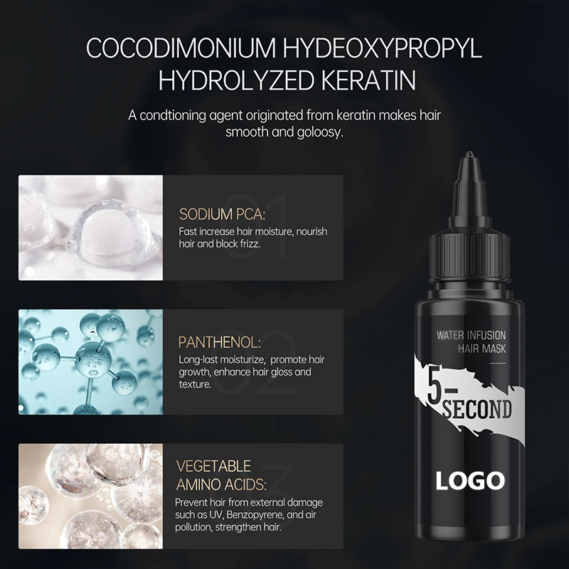 5-second Water Infusion Hair Mask for Hair Treatment Repair Frizz and Smooth Keratin Hair