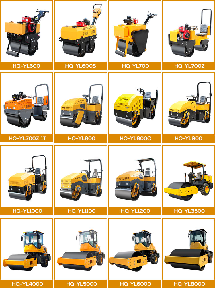 Double Drums Walk Behind Asphalt Road Mini Vibrator Tandem Roller 200L Water Tank