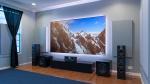 Black Powder Coated Fixed Frame Projector Screen 10 / 15 Cm Frame Size