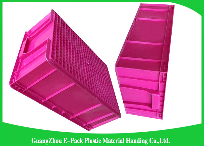 Self Adhesive Label Holders Stackable Plastic Storage Containers , Euro Plastic Storage Boxes