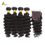 Cuticle Aligned Deep Wave Hair Bundles Loose Wave Human Hair Bundles For Natural