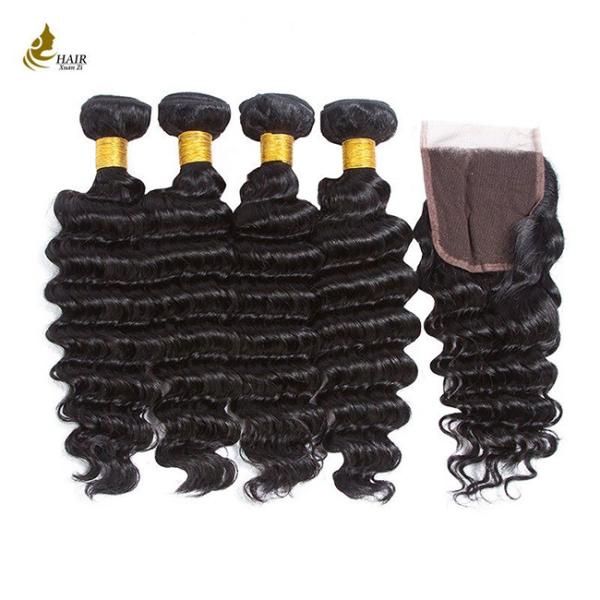 Cuticle Aligned Deep Wave Hair Bundles Loose Wave Human Hair Bundles For Natural