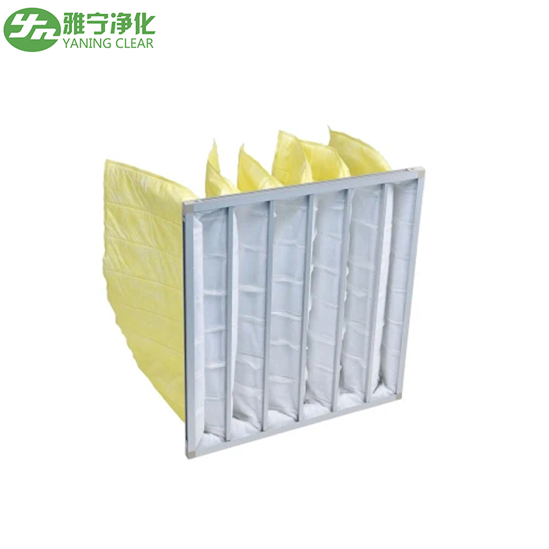 Medium Pocket Air Filter , Washable F8 Air Bag Filter Hvac Duct Cleaning