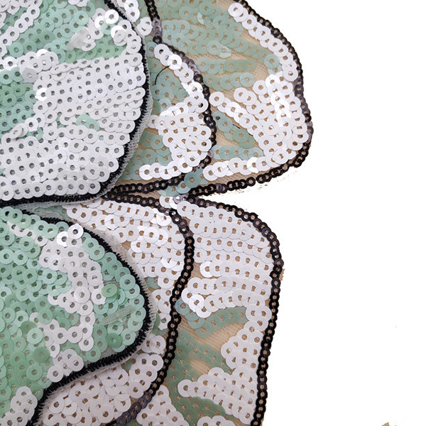 Various Size Sequin Flower Patches Eco Friendly For Hats / Shoes Decoration