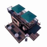 Galvanized Steel Bending 180g Prefabricated Mobile Restaurant with Steel