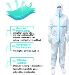 Quality Non Woven Disposable Isolation Gown Medical Protective Coverall Suit wholesale