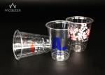 Juice Clear Plastic Drinking Cups Food Safe Ink Printed Heavy Weight