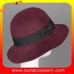 6090343 Sun Accessory customized winner fashion 100% wool felt clothe hats,