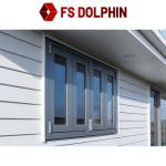 Double Glazed Aluminum Casement Window Hurricane Proof Impact Powder Coated