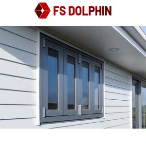 Quality Double Glazed Aluminum Casement Window Hurricane Proof Impact Powder Coated wholesale