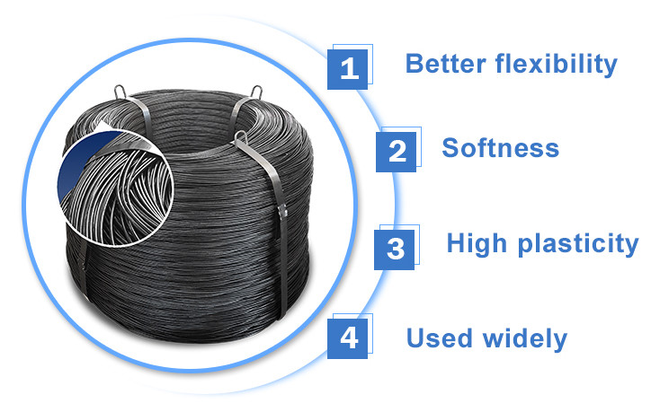 550mpa Gauge 18 20 22 Black Annealed Iron Wire For Floral And Diy Crafts