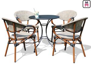 Quality Backyard Patio Furniture Round / Square Outdoor Dining Table With Textoline Garden Chairs wholesale