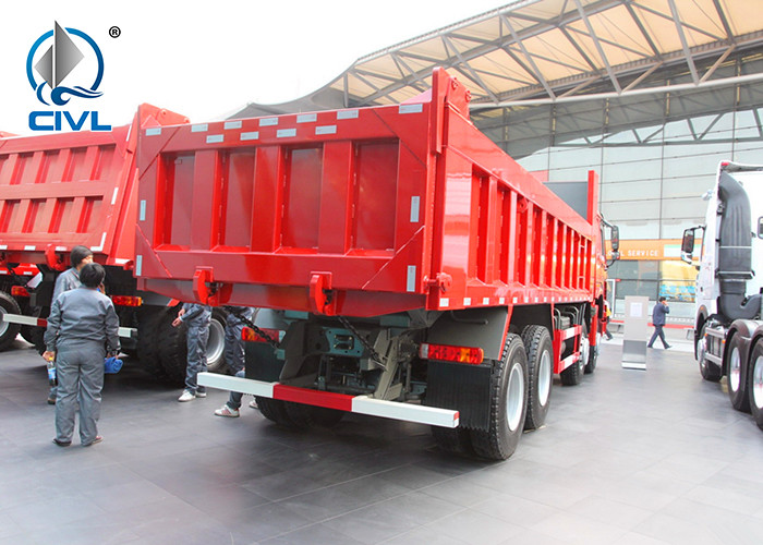 Sinotruk Howo 8x4 Dump Truck A7 371 HP 12 Wheels LHD 60 Tons 20 - 30 CBM Tipper Truck