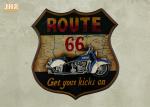 Resin Motorcycle Wall Decor Antique Route 66 Wall Plaques Pub Sign Wood Wall Art