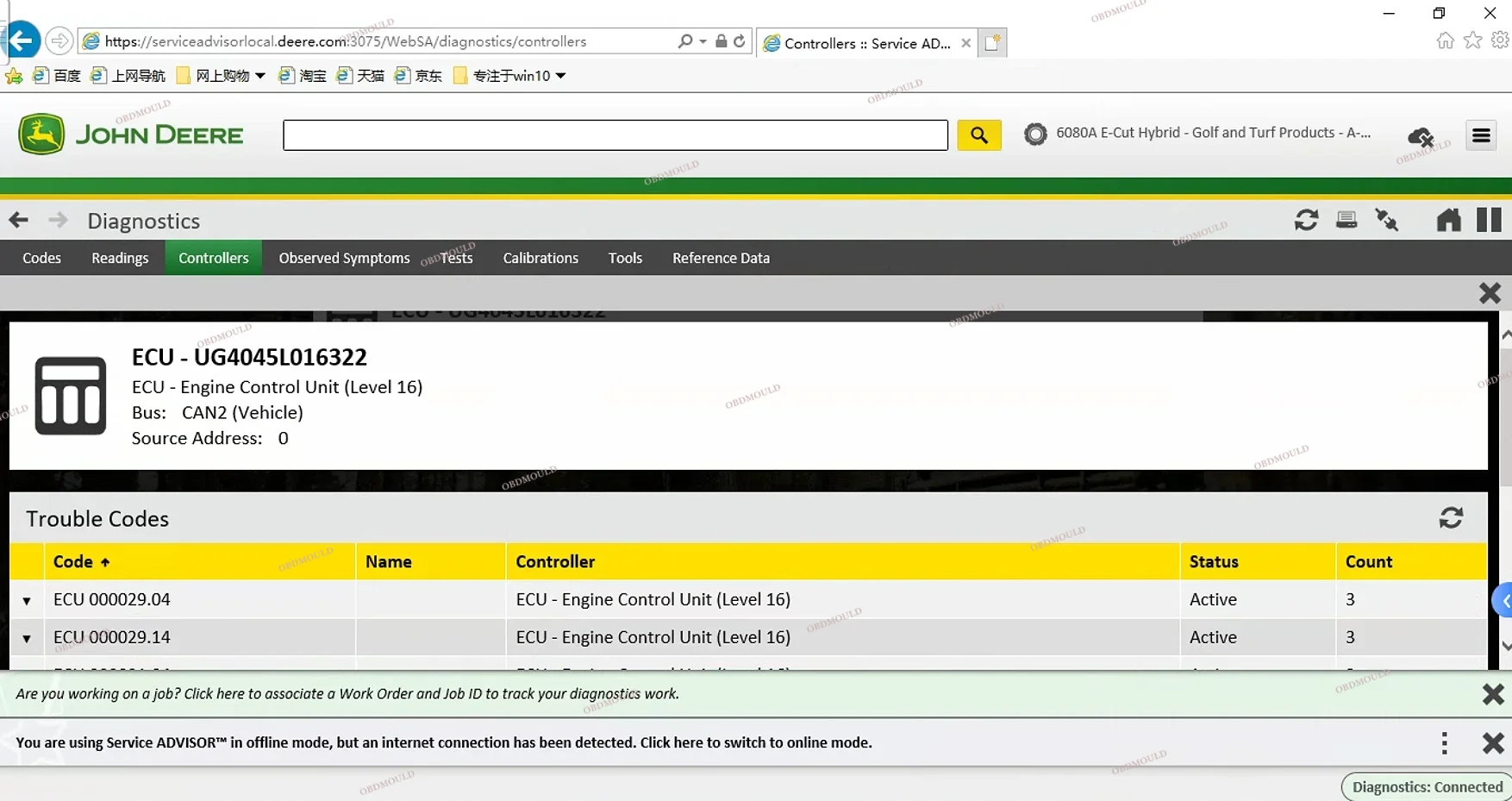 For Service EDL V3 V5.3 version Advisor Electronic Data Link construction agriculture diagnostic tool For JDeere Service Advisor EDL V3 Electronic