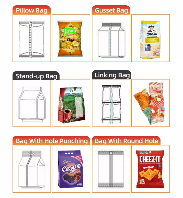 Nitrogen Filling Pouch Packing Machine For Banana Chips
