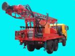Truck drilling rig in desert oil prospecting