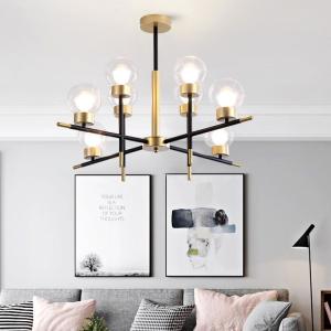 Quality Nordic Glass Ball Modern Pendant Light E27 Wrought Iron Branch Decorative Chandelier Lights ODM wholesale