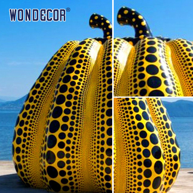 Large outdoor metal art craft abstract pumpkin bronze sculpture