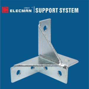 Quality Double Wing 8 Hole Gussetted Strut Channel Connectors Wall Bracket Galvanized Steel wholesale
