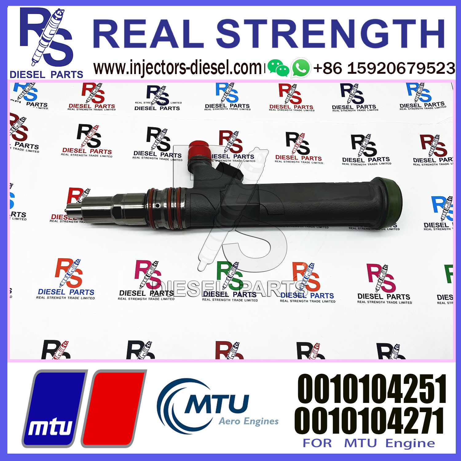 Diesel Common Rail Injector VTO-B160BM 253351 0010104251 0010104271 For MTU 1600