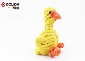 Quality Yellow Color Pet Toys Cotton Duck For Dog Tooth Cleaning Bite Resistance wholesale