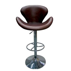 Quality Stylish Adjustable Genuine Leather Swivel Swan Bar Stool With Back wholesale