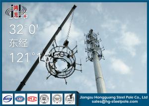 Quality 30m Height Telecommunication Towers Flange Connection For Broadcasting With Platforms wholesale
