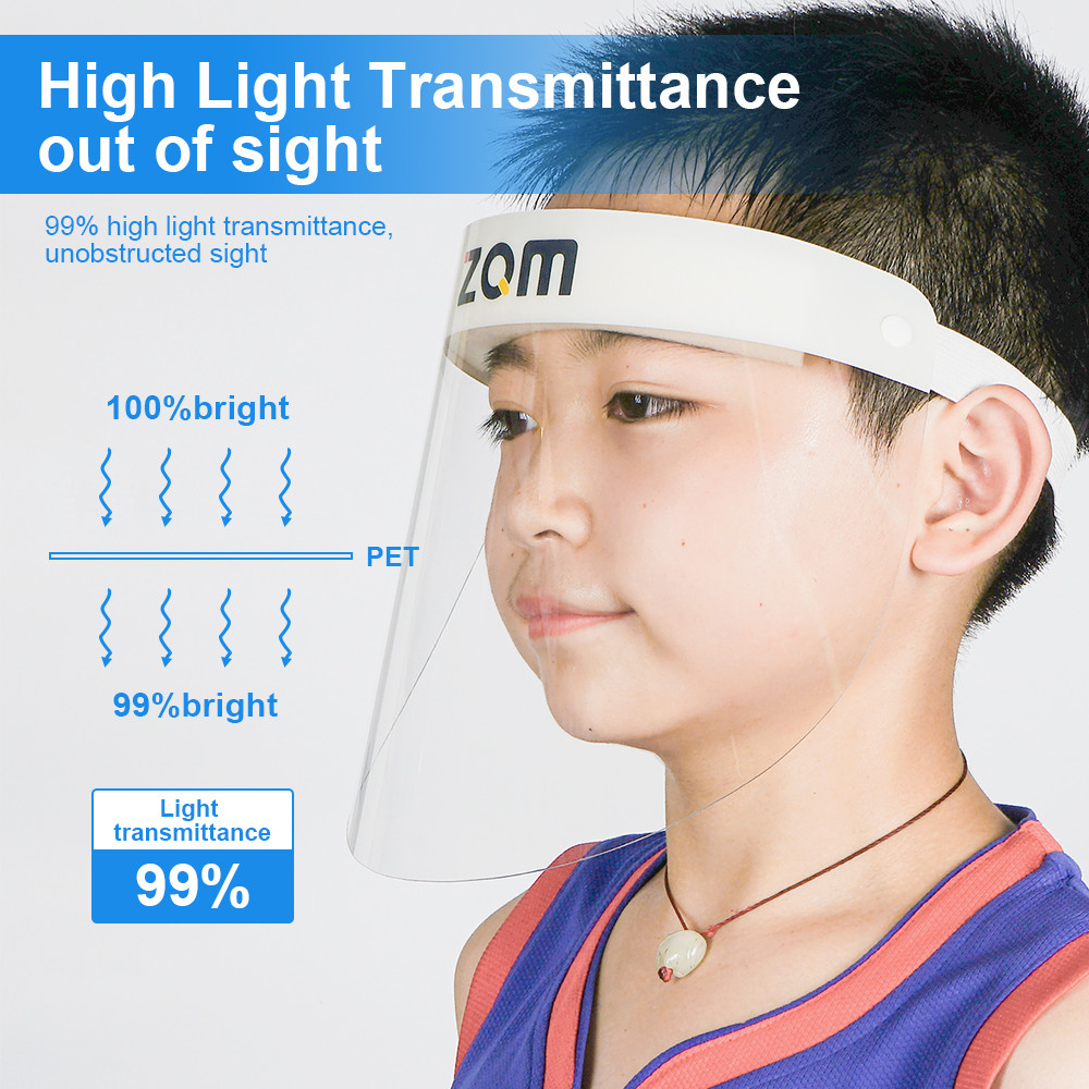 Protective Safety Plastic Face Shield Kids / Dustproof Isolating Saliva Full Face Shield