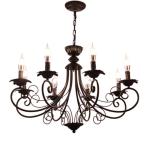 Vintage Loft Retro Chandelier Beige Black Color Vintage lustre American Candle
