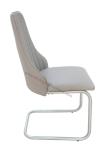 Polyurethane PU Upholstered Stainless Dining Chair Livingroom Chair Leisure
