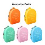 Fashion Solid Color Travel Portable Silicone Makeup Storage Bag Backpack