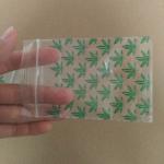 7.5x11.5 Cm Green Weed Mini Plastic Zipper Bags For Rings Earrings Jewelry