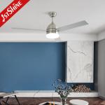Sliver Dimming DC Motor 220V Modern LED Ceiling Fan Mute 6 Speeds